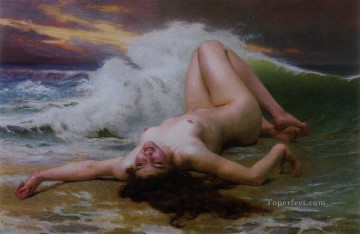 Desnudo Painting - La Ola Académico Guillaume Seignac desnudo clásico